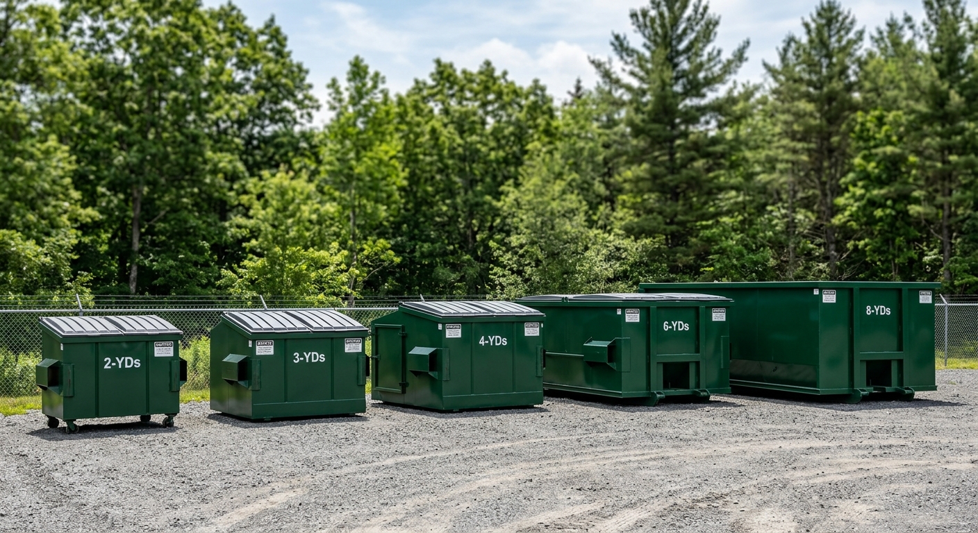 Containers from 2 to 8 cubic yards