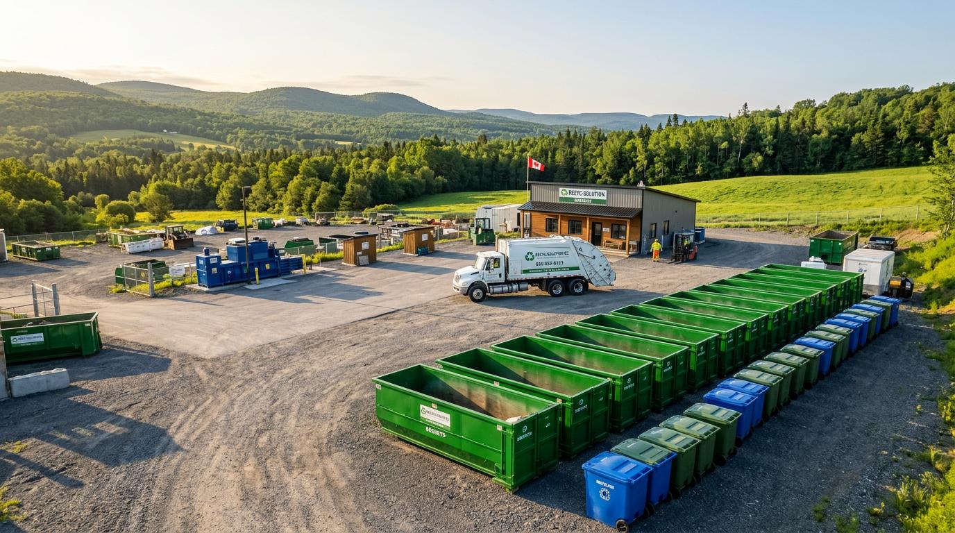 S.D. Taylor Transport sorting yard and container fleet, Sawyerville QC